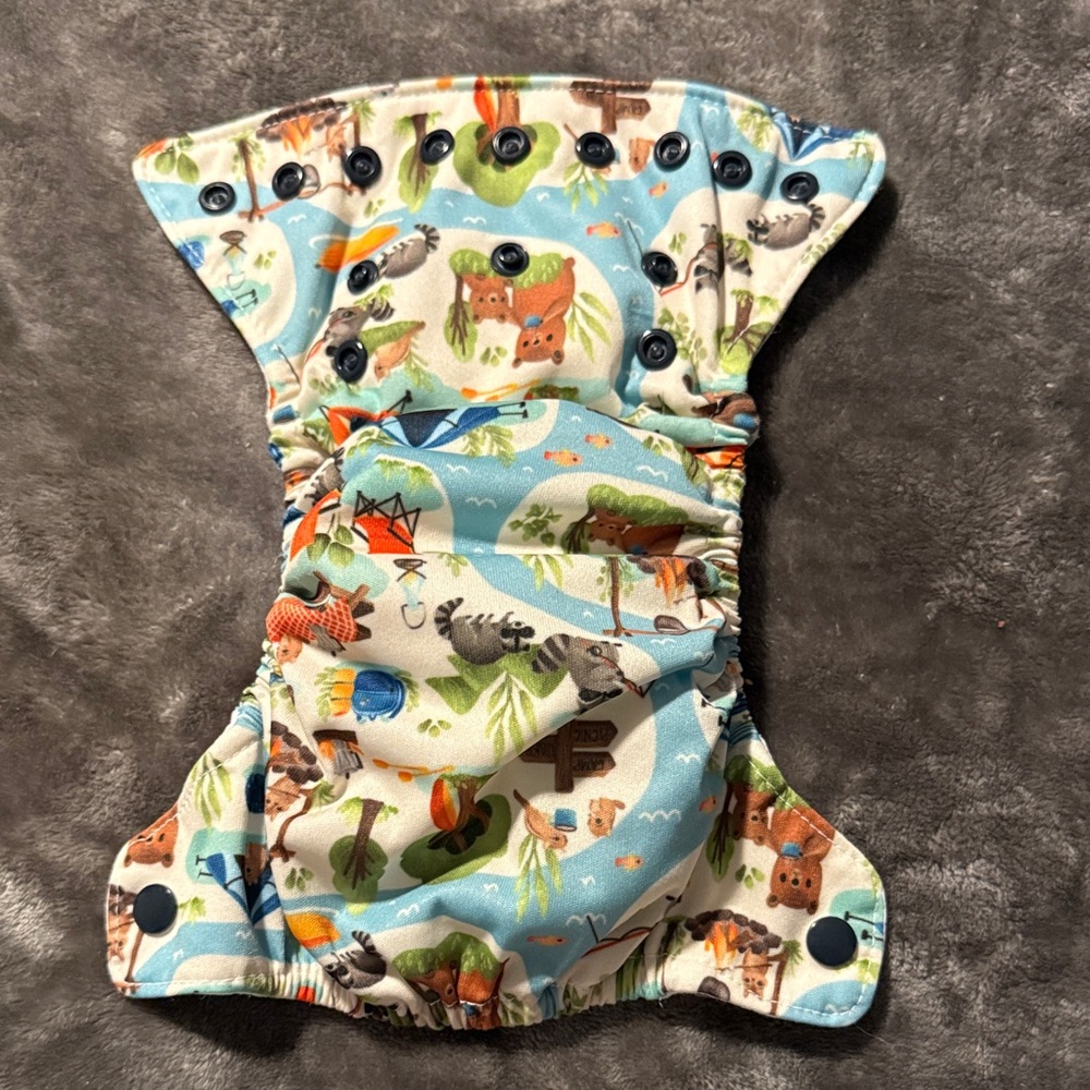 Thirsties AIO NEWBORN natural Cloth Diaper- Camping